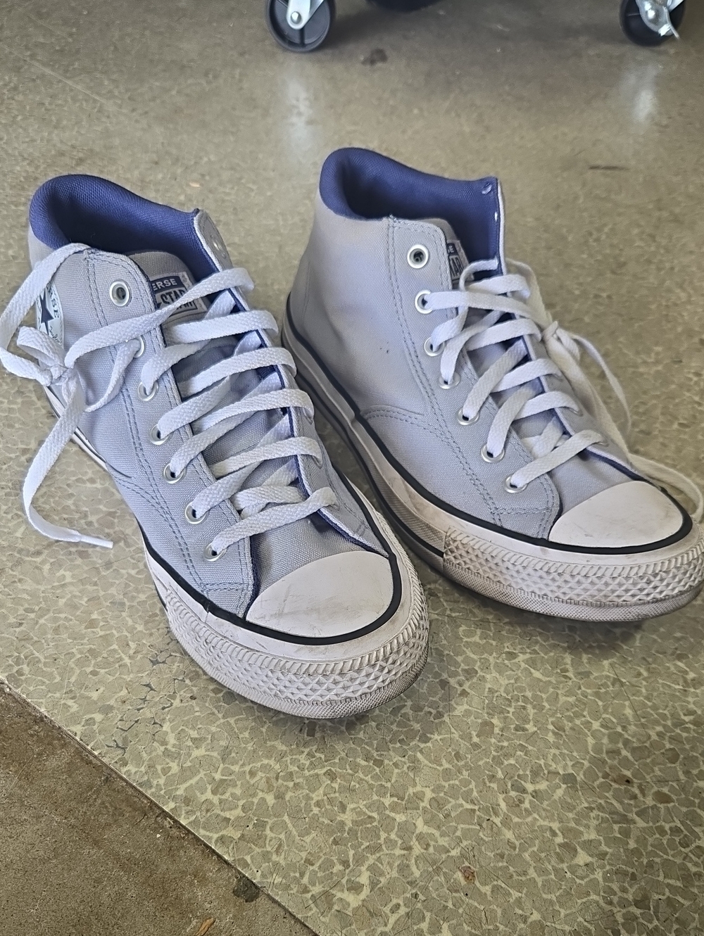 Light Blue Converse High-Top Canvas Sneakers